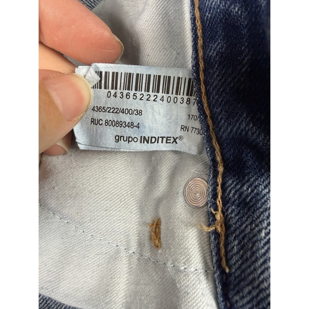 Zara TRF‎ Mid Rise Boyfriend Jeans Womens Size 6 Distressed Denim 4365/222/400 - Picture 5 of 6